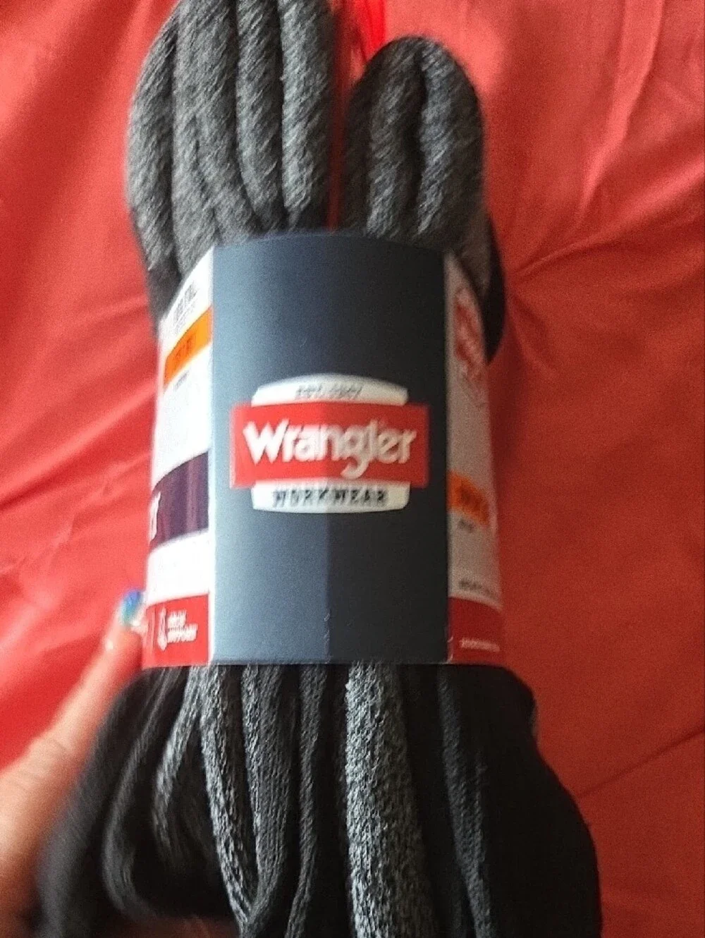 Wrangler Black & Gray Ultra Dry Work Socks - 6 Pack Crew
